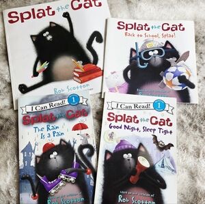 Splat the Cat Children's Book Set - 4 Books Reader Level 1
